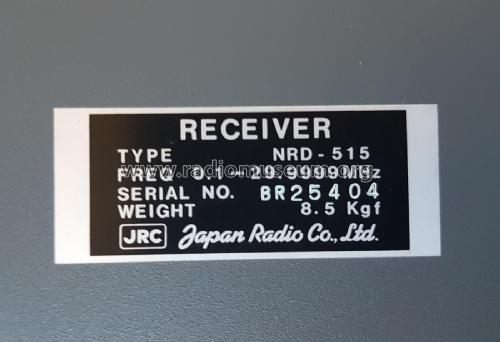 NRD-515; JRC Japan Radio Co., (ID = 2643670) Amateur-R