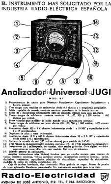 Analizador Universal FE ; Jugi, Radio (ID = 1374276) Equipment