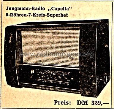 Capella 7612 W; Jungmann, Alfio; (ID = 160804) Radio
