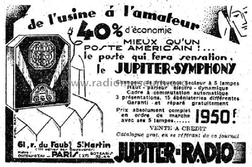 Jupiter-Symphony ; Jupiter-Radio - voir (ID = 2064742) Radio