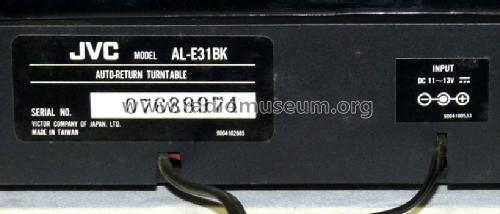 Auto Return Turnable AL-E31BK; JVC - Victor Company (ID = 1715790) Enrég.-R