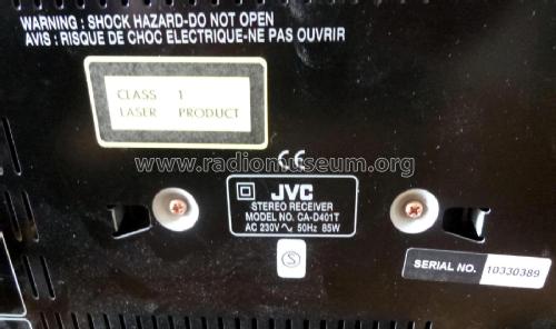 Compact Component System MX-D401T; JVC - Victor Company (ID = 2002761) Radio