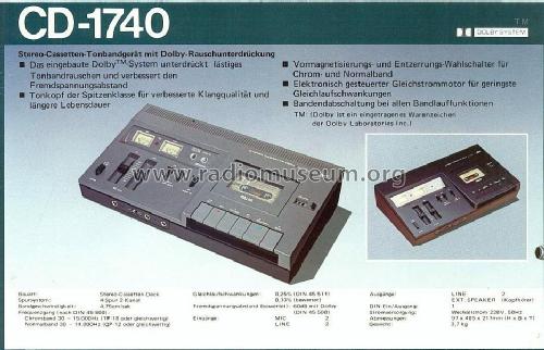 Stereo Cassette Deck CD-1740; JVC - Victor Company (ID = 576986) Ton-Bild