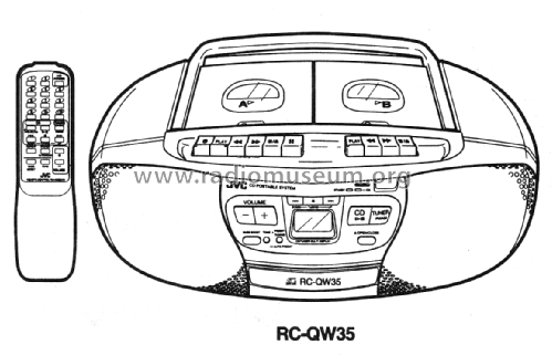 CD Portable System RC-QW35BK; JVC - Victor Company (ID = 2345934) Radio