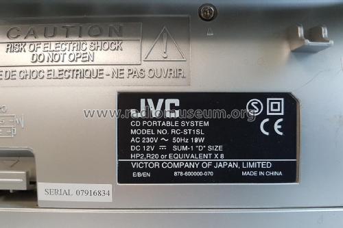 CD Portable System RC-ST1 SL, RD, BK; JVC - Victor Company (ID = 2698250) Radio