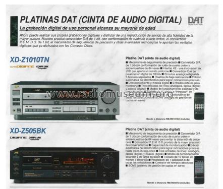 Digital Audio Tape Deck XD-Z505 B/C/E/G/J; JVC - Victor Company (ID = 2520529) R-Player
