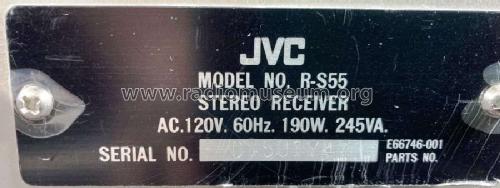 Digital Synthesizer FM/AM Stereo Receiver R-S55; JVC - Victor Company (ID = 2595130) Radio