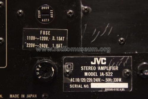 Stereo Integrated Amplifier JA-S22; JVC - Victor Company (ID = 1693460) Ampl/Mixer