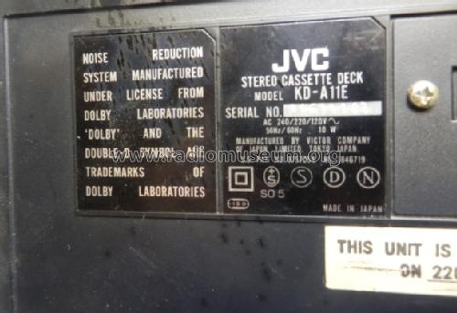 KD-A11; JVC - Victor Company (ID = 1660844) R-Player
