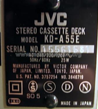 KD-A55E; JVC - Victor Company (ID = 889164) Enrég.-R