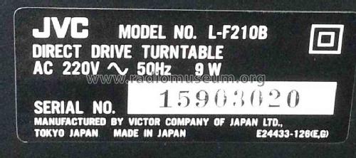L-F210; JVC - Victor Company (ID = 1847025) Sonido-V