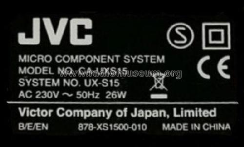 Micro Component System CA-UXS15; JVC - Victor Company (ID = 2374043) Radio