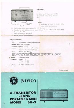 NIVICO 6H-3 ; JVC - Victor Company (ID = 2615995) Radio