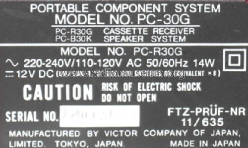Portable Component System PC-30G; JVC - Victor Company (ID = 433035) Radio