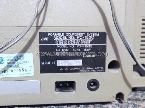 Portable Component System PC-150C; JVC - Victor Company (ID = 1460102) Radio
