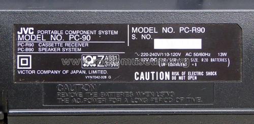 Portable Component System PC90 PC-R90 + PC-B90; JVC - Victor Company (ID = 2765392) Radio