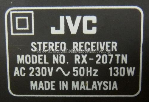 RX-207TN; JVC - Victor Company (ID = 629175) Radio