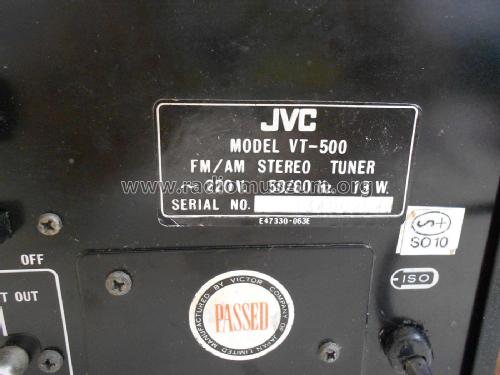 Solid State FM-AM Stereo Tuner VT-500; JVC - Victor Company (ID = 2266796) Radio