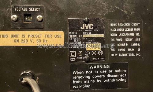 Stereo Cassette Deck KD-35B; JVC - Victor Company (ID = 2810988) Reg-Riprod