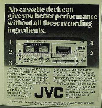 Stereo Cassette Deck KD-35B; JVC - Victor Company (ID = 2810990) R-Player