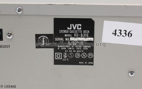 Stereo Cassette Deck KD-D30; JVC - Victor Company (ID = 2852035) R-Player
