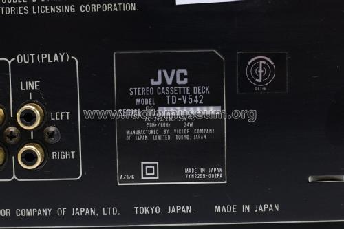 Stereo Cassette Deck TD-V542; JVC - Victor Company (ID = 2852057) Sonido-V