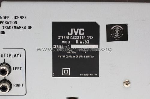 Stereo Double Cassette Deck TD-W253; JVC - Victor Company (ID = 2852064) Reg-Riprod