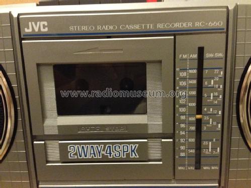 Stereo Radio Cassette Recorder RC-660JW; JVC - Victor Company (ID = 1534833) Radio