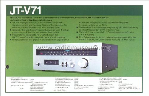 Stereo Tuner JT-V71; JVC - Victor Company (ID = 2426773) Radio