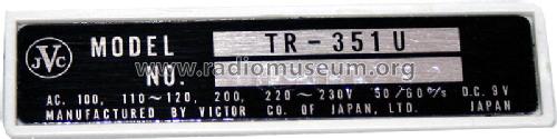 Nivico Portable Tape Recorder TR-351 U; JVC - Victor Company (ID = 1687811) Enrég.-R