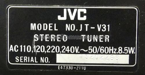 Victor JT-V31; JVC - Victor Company (ID = 629131) Radio