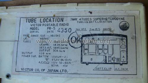 Victor Portable Radio PR-5; JVC - Victor Company (ID = 2759739) Radio