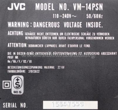 Video Monitor VM-14PSN; JVC - Victor Company (ID = 1594968) Misc