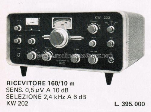 SSB Amateur Band Receiver KW202; K.W. Electronics Ltd (ID = 2748866) Amateur-R