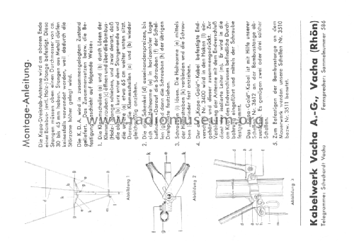 Kapa Dreistab-Antenne ; Kabelwerk Vacha AG; (ID = 2501398) Antena