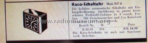 Schaltuhr 937d; Kaco, Kupfer-Asbest- (ID = 1917216) Misc