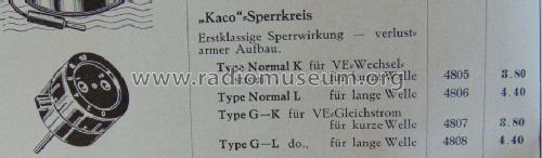 Sperrkreis VE Gleichstrom G-L Langwelle; Kaco, Kupfer-Asbest- (ID = 1885321) Antenna