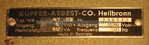 Wechselrichter WR41S2; Kaco, Kupfer-Asbest- (ID = 2097268) Power-S
