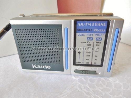 AM/FM 2 Band - Slim Style KK-222; Kaide Electronics Co (ID = 1718248) Radio
