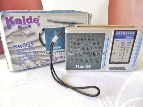 AM/FM 2 Band - Slim Style KK-222; Kaide Electronics Co (ID = 1718251) Radio