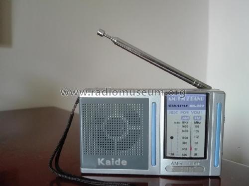 AM/FM 2 Band - Slim Style KK-222; Kaide Electronics Co (ID = 2483849) Radio