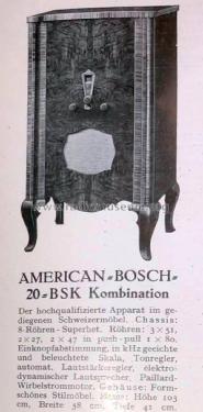 American Bosch 20-BSK Kombination ; Kaiser & Co. SA; (ID = 2602021) Radio