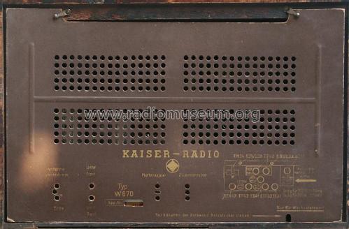 W670 ; Kaiser KG, W. bzw. (ID = 316874) Radio