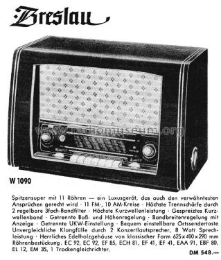 Breslau W1090; Kaiser KG, W. bzw. (ID = 2539348) Radio
