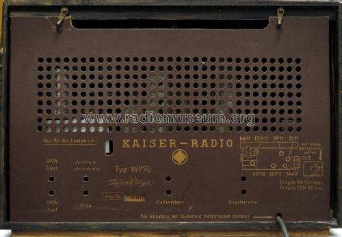 Kaiser-Walzer 52 W770; Kaiser KG, W. bzw. (ID = 1728914) Radio