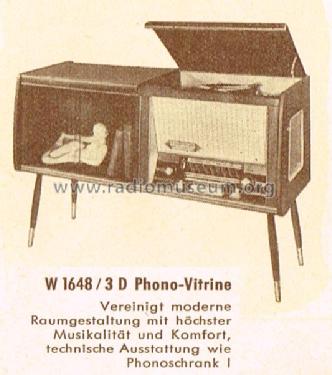 Phono-Vitrine W1648/3D; Kaiser KG, W. bzw. (ID = 2768781) Radio