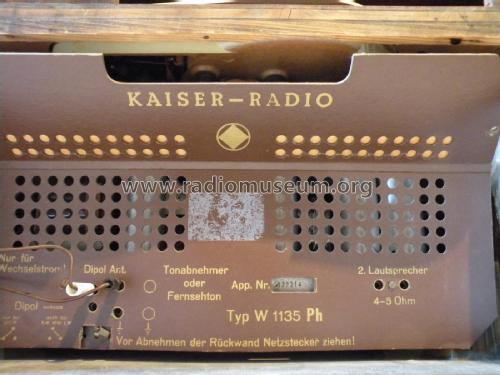 Phonosuper W1135Ph; Kaiser KG, W. bzw. (ID = 2634582) Radio