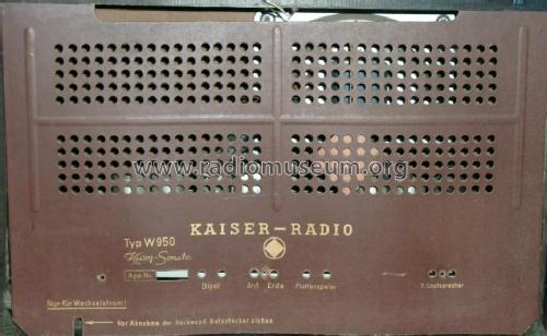 Sonate W950; Kaiser KG, W. bzw. (ID = 434260) Radio