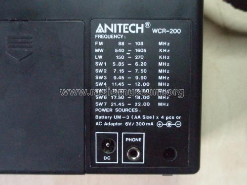 Anitech 10-Band Portable Radio Cassette Recorder WCR200; Anita, Anitech, (ID = 1959718) Radio