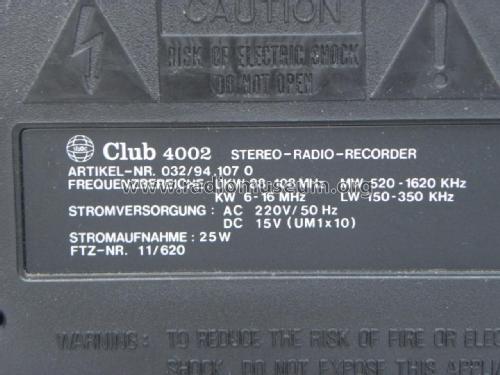 Club 4002; UNBEKANNTE FIRMA D / (ID = 2026458) Radio